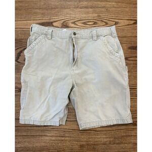 Carhartt Men's Size 40 Loose Fit Canvas Utility Work Shorts Tan‎